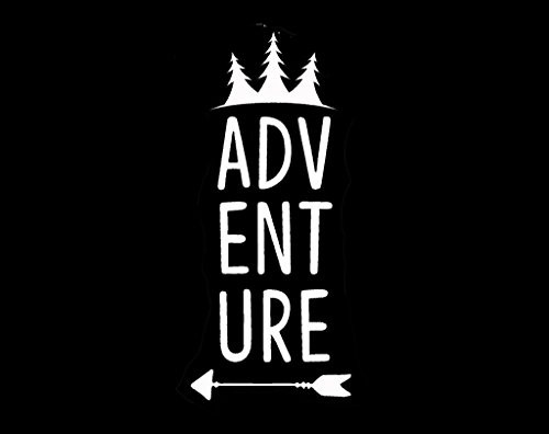 CCI Adventure Trees and Arrow Decal Vinyl Sticker|Cars Trucks Vans Walls Laptop| White |6.5 x 3 in|CCI1364 CCI Adventure Trees and Arrow Decal Vinyl Sticker|Cars Trucks Vans Walls Laptop| White |6.5 x 3 in|CCI1364
