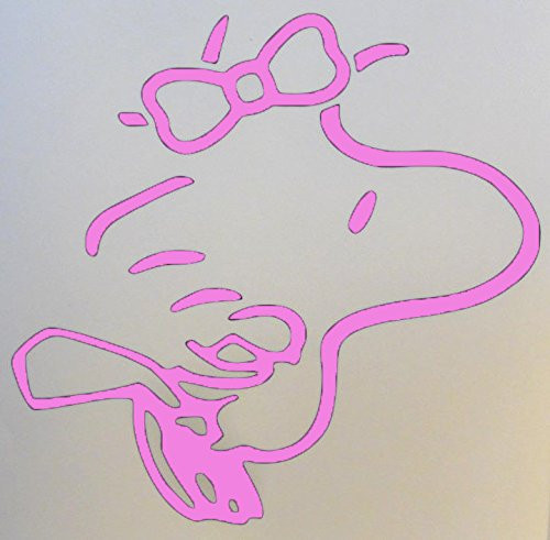 CCI Girl Woodstock The Peanuts Decal Vinyl Sticker|Cars Trucks Vans Walls Laptop|Pink|5.5 in|CCI380