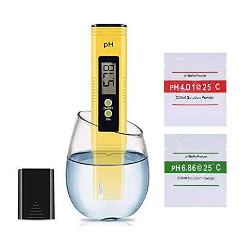 RCYAGO Digital PH Meter PH Tester 0.01 PH High Accuracy Water Quality Tester with 0-14 PH Measurement Range with ATC for Household Drinking Water, Swimming Pools, Aquariums, Hydroponics