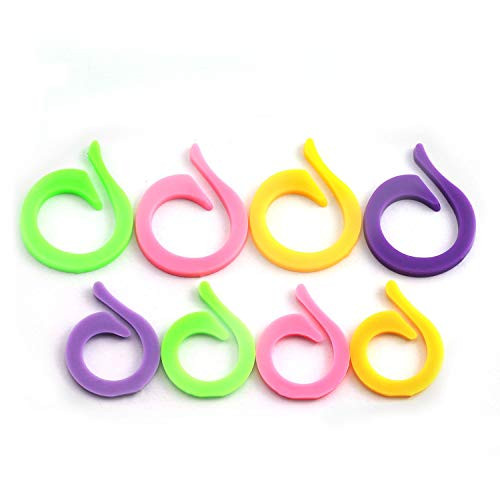 NX Garden 60pcs Stitch Marker Ring DIY Knitting Tools Crochet Locking Sewing Accessories Mixed Color Plastic Knit Counting Split Ring L S 2 Size