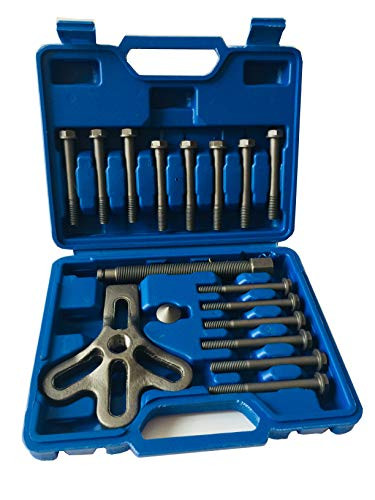 MengYoo 17 pcs Harmonic Balancer Puller Tool Kit-Gear Puller,Crankshaft Pulley Removal,Steering Wheel Pulling Set Pulley Yoke Crank