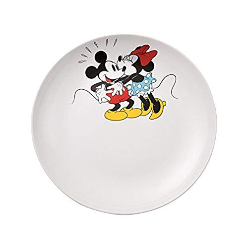 Vandor Disney Mickey and Minnie Mouse 14-Inch Ceramic Serving Platter (89336)
