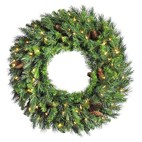Vickerman Cheyenne Wreath, 36-Inch, Pine Green