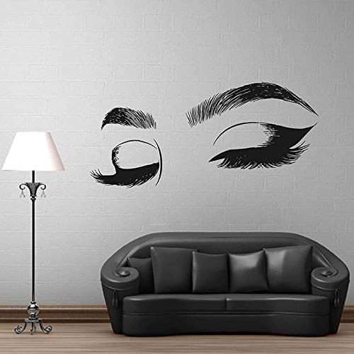 Melissalove Beauty Salon Quote Wall Decal Stickers Make Up Store Home Decoration Murals (LC555 Black)