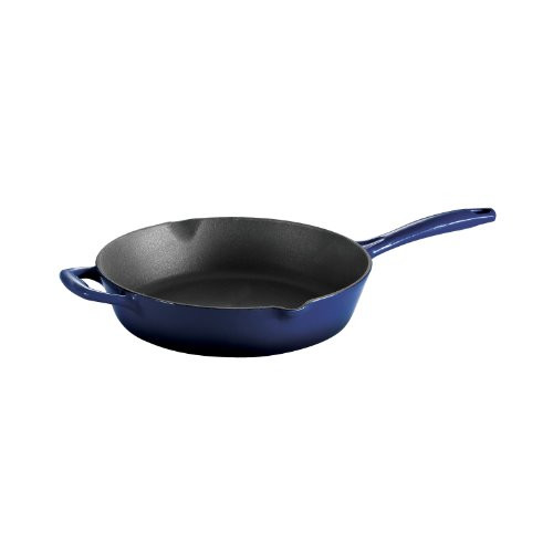 Tramontina 80131/065DS Enameled Cast Iron Skillet, 10-Inch, Gradated Cobalt