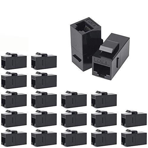 RJ45 Coupler, BIENQUE RJ45 Keystone Jack, Keystone Cat6 Coupler Female to Female (20Pack, Cat6/Cat5/Cat5e Ethernet Coupler Extender)