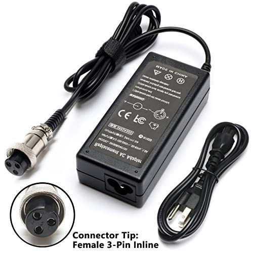 Zosam New electric scooter battery charger for Razor ZR350 E100 E200S E300S E125 E150 E175 PR200 E225S E325S MX350 MX400 E225 E325 E350 E400 E500S Dirt Rocket Pocket Rocket 3-Prong Inline-24V 1.5A 36W