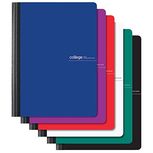 Office Depot Brand Composition Book, 7 1/4" x 9 3/4", College Ruled, 160 Pages (80 Sheets), Assorted Colors
