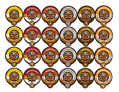 Crazy Cups Coffee Flavor Lovers Single Serve Cups Variety Pack Sampler for the K Cup Brewer, 24 count Crazy Cups Coffee Flavor Lovers Single Serve Cups Variety Pack Sampler for the K Cup Brewer, 24 count