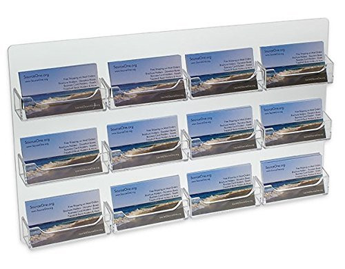 Source One 12 Pocket Wall Mount Business Card Holder - 2 Piece Set