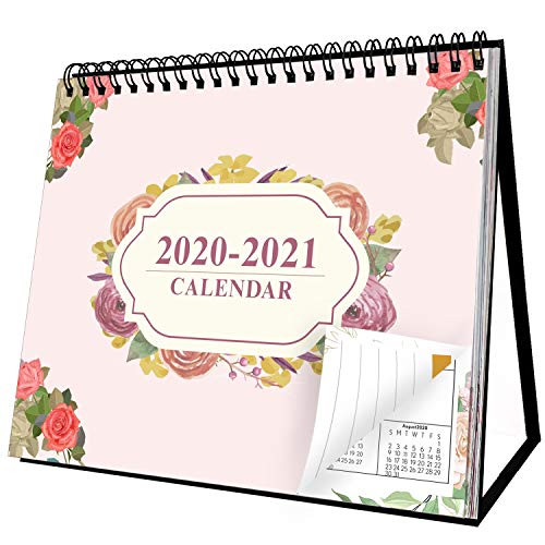 2020-2021 Desk Calendar Stand Up Desk Calendar 2020-2021 8'' x 6'' Desk Calendar Can Be Used Throughout 2021 Small Monthly Pages Easel Calendar