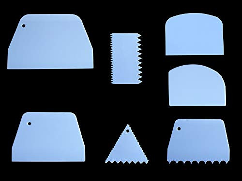 Dough & Bowl Scrapers Plastic Icing Smoothers Dough Cutters Bench Scrapers, Set of 7 Cake Scraper and Smoother Tools for Cake Decorating Dough & Bowl Scrapers Plastic Icing Smoothers Dough Cutters Bench Scrapers, Set of 7 Cake Scraper and Smoother Tools for Cake Decorating