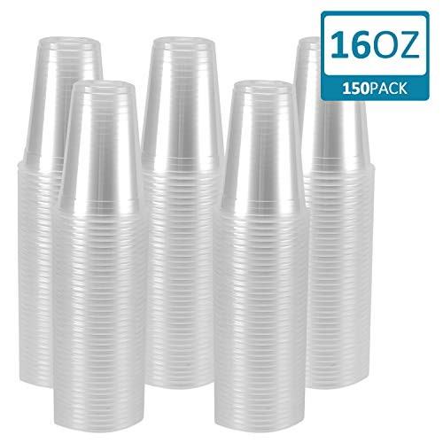 ?150 Pack 16 oz? Clear Plastic Cups, Clear Plastic Cups 16 oz Clear Cups 16 oz Clear Cups Plastic Cups Clear Plastic Cups Plastic Cups Disposable Clear Plastic Cups Water Cups Plastic Cups