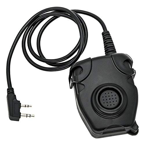 TAC-Sky U94 PTT Kenwood Adapter 2 pin Tactical Headset Accessories for Baofeng Walkie Talkie