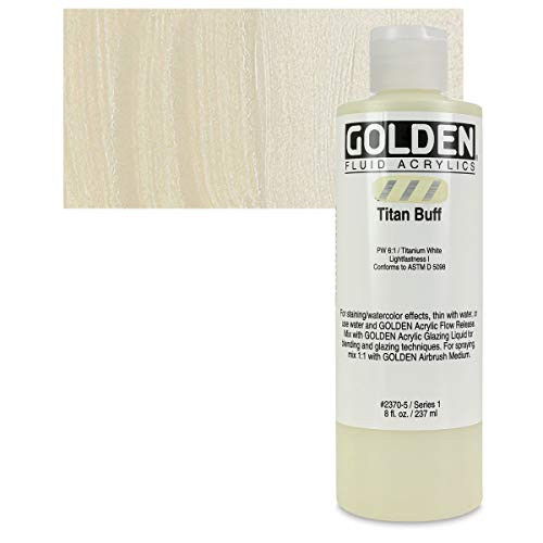 8 Oz Fluid Acrylic Color Paint Color: Titanium Buff