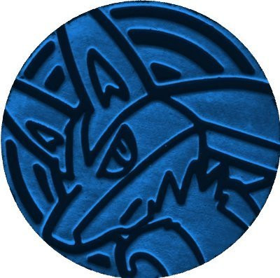 Lucario Coin from The Pokemon Trading Card Game - Blue