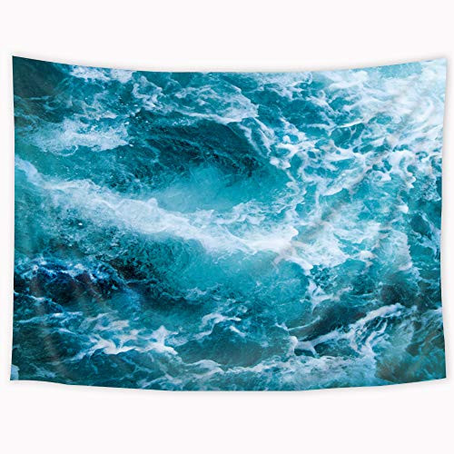 Riyidecor Wowzone Ocean Water Wave Tapestry Blue White Sea 80x60 Inch Tapestry Art Wall Hanging Bedding Wall Art Decor Bathroom Fabric Home Dorm Living Room Riyidecor Wowzone Ocean Water Wave Tapestry Blue White Sea 80x60 Inch Tapestry Art Wall Hanging Bedding Wall Art Decor Bathroom Fabric Home Dorm Living Room