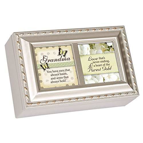 Cottage Garden Grandma You Have Champagne Silver Petite Music Box/Jewelry Box Plays Amazing Grace Cottage Garden Grandma You Have Champagne Silver Petite Music Box/Jewelry Box Plays Amazing Grace