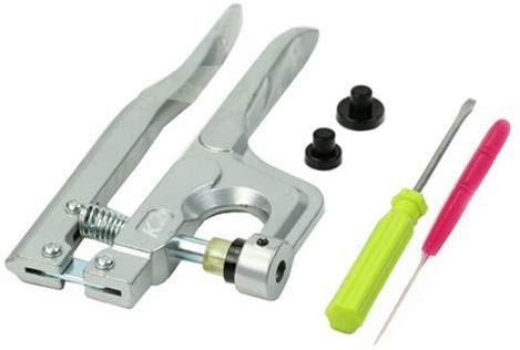 KAMsnaps Plastic Snaps Hand-held Pliers Tool Installs Size 20, 22, 24 T5 No-Sew Button Snap Fastener Press Attacher Punch for KAM Snaps (NOT Compatible w/Metal Snaps)