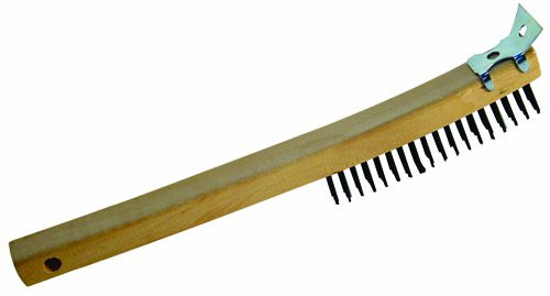 Bon 11-233 14-Inch Curved Handle Wire Brush with Scraper