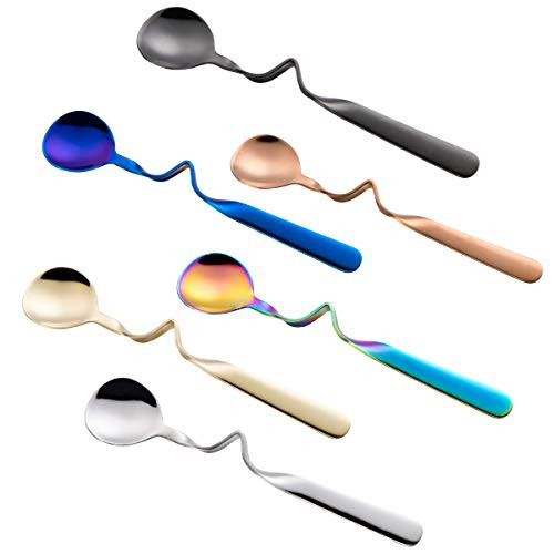 Sanyou Honey Jam Spoon, Stainless Steel Mini Coffee Spoon, Tea Spoon, 6-piece