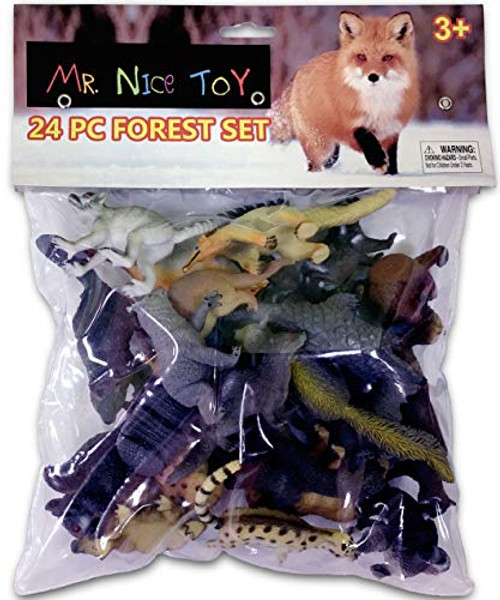 Mr. Nice Toy 24 Piece Forest Animal Set Assortment 3" to 6" figures Mr. Nice Toy 24 Piece Forest Animal Set Assortment 3" to 6" figures