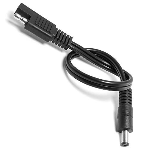 DGZZI SAE Plug to DC 5.5mm x 2.1mm Female Adapter Extension Cable SAE to DC Power Automotive Connector for Solar Panel Charge 20AWG 8Inch