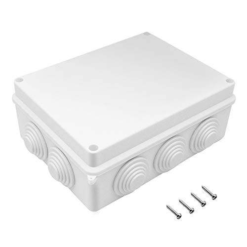 IP65 Waterproof Junction Box, Dustproof ABS Plastic Universal Electrical Project Enclosure, 7.9"x 6.1" x 3.1" (200mmx155mmx80mm) DIY Case Enclosure 