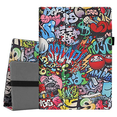 Gylint Surface Pro 7 Case with Pencil Holder, Lightweight Pu Leather Case Cover Stand with Auto Sleep/Wake, Protective for Microsoft Surface Pro 7 / Pro 6 / Pro 5 /Pro 2017 / Pro 4 / Pro LTE Graffiti
