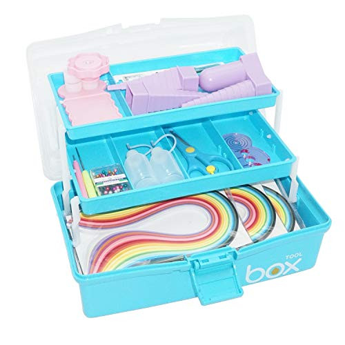 Quilling Kit Complete Quilling Paper Set with 1680 Strips All Necessary Tools and Storage Box Suitcase for Beginners, Advanced Quiller, Kids and Adults (Set with Box)