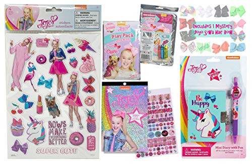 JoJo Siwa Stationary Set (5 Items) JoJo Diary Set, Grab n' Go Activity Play Pack and Stickers, JoJo Siwa Arts and Crafts, JoJo Siwa Scrapbook Set, JoJo Siwa Notebook, JoJo Siwa Art Set, JoJo Journal