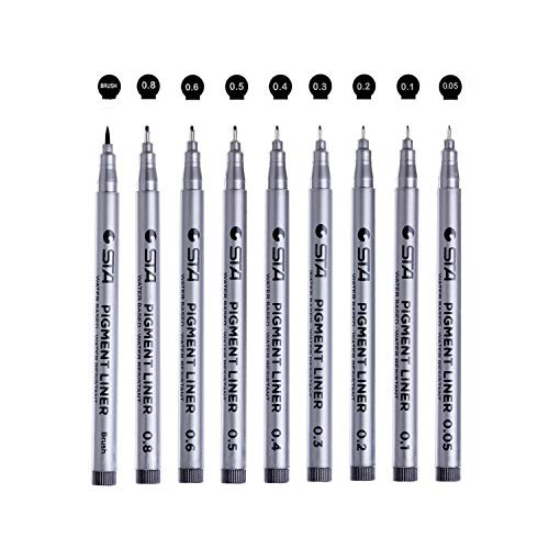 Precision Micro-Line Pens, Fineliner, Multiliner, Waterproof Archival ink, Artist Illustration, Anime, Sketching, Technical Drawing, Office Documents & Scrapbooking, Manga Pens Writing, 9/Set(Black) Precision Micro-Line Pens, Fineliner, Multiliner, Waterproof Archival ink, Artist Illustration, Anime, Sketching, Technical Drawing, Office Documents & Scrapbooking, Manga Pens Writing, 9/Set(Black)