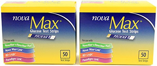 Nova Max Glucose Test Strips 50 ct - Pack of 2