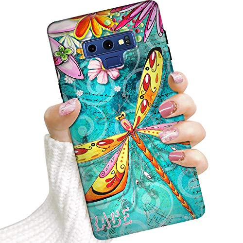 for Samsung Note 9, Galaxy Note 9, Protective Art Design Soft Back Case Phone Cover, IMD IMD0007 Art Flower Dragonfly 0007