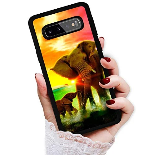 for Samsung S10+, Galaxy S10 Plus, Art Design Soft Back Case Phone Cover, HOT12353 Elephant