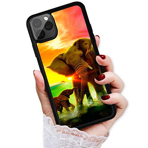 for iPhone 11 Pro, Art Design Soft Back Case Phone Cover, HOT12353 Elephant