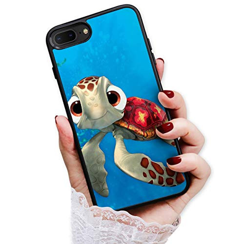 for iPhone 8 Plus, iPhone 7 Plus, Art Design Soft Back Case Phone Cover, HOT12261 Cartoon Turtle