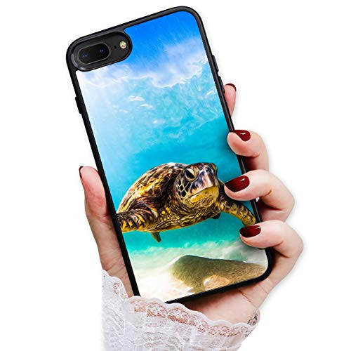 for iPhone 8 Plus, iPhone 7 Plus, Art Design Soft Back Case Phone Cover, HOT12636 Turtle