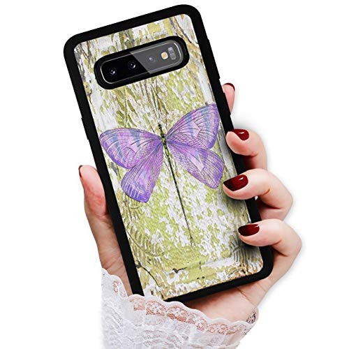 for Samsung S10+, Galaxy S10 Plus, Art Design Soft Back Case Phone Cover, HOT12168 Dragonfly