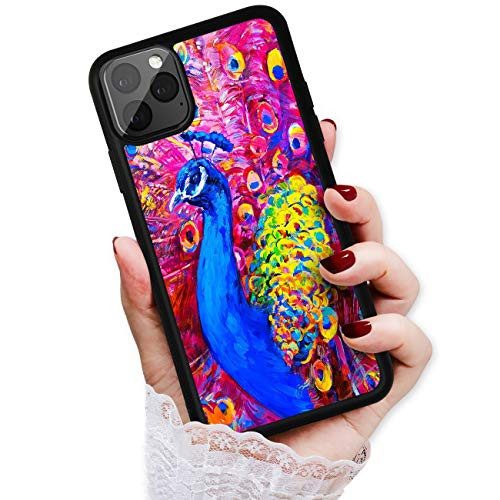 for iPhone 11 Pro, Art Design Soft Back Case Phone Cover, HOT12571 Peacock Paint