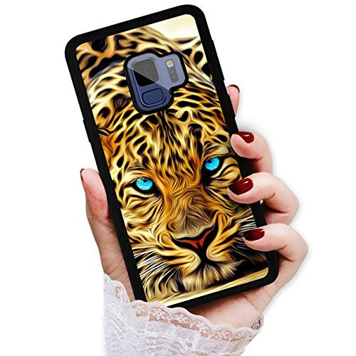 for Samsung S9, Galaxy S9, Art Design Soft Back Case Phone Cover, HOT12257 Blue Eye Leopard