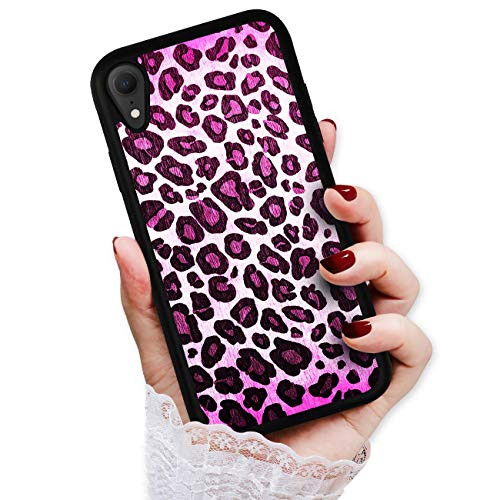 for iPhone XR, Art Design Soft Back Case Phone Cover, HOT12119 Purple Leopard
