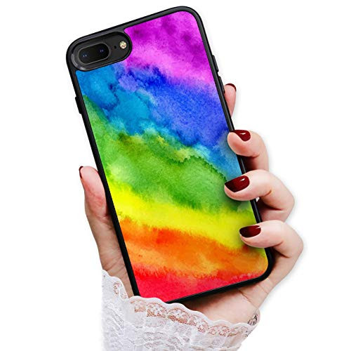 for iPhone 8, iPhone 7, iPhone SE 2 (2020), Art Design Soft Back Case Phone Cover, HOT12517 Rainbow Pattern Gay Pride 12517