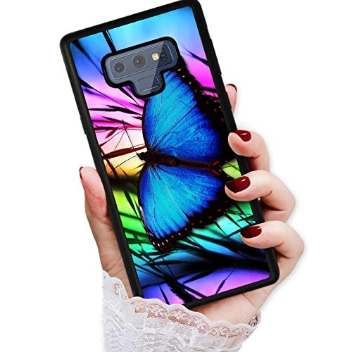 for Samsung Note 9, Galaxy Note 9, Art Design Soft Back Case Phone Cover, HOT12889 Blue Butterfly 12889