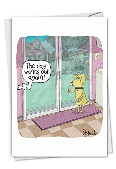 NobleWorks, Dog Smoker - Funny Dog Birthday Greeting Card with Envelope - Pet, Animal Humor - Bday Notecard for Pet Owners C7289BDG NobleWorks, Dog Smoker - Funny Dog Birthday Greeting Card with Envelope - Pet, Animal Humor - Bday Notecard for Pet Owners C7289BDG