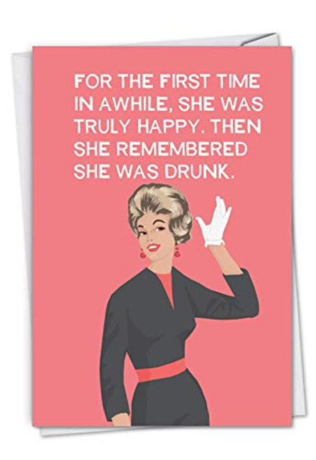 NobleWorks - Truly Happy - Women's Birthday Card with Envelope - Funny Alcohol Bday Humor, Bluntcard C2994BDG NobleWorks - Truly Happy - Women's Birthday Card with Envelope - Funny Alcohol Bday Humor, Bluntcard C2994BDG