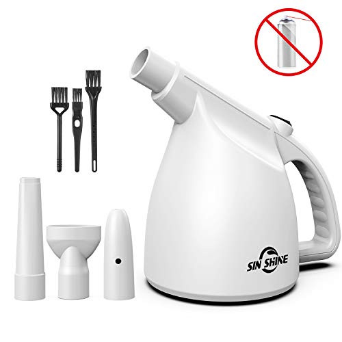 SIN SHINE - Compressed Air 3.0- Multi-Use Electric Air Duster for Cleaning Dust, Hairs, Crumbs, Scraps for Laptop, Computer, Replaces Compressed Air Cans (AD01-White)