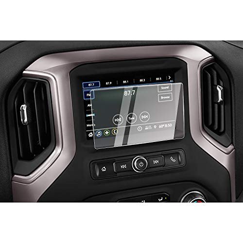 CDEFG for 2019 2020 Silverado 1500 Infotainment 3 Car Touchscreen Navigation Touch Screen Protector, HD Clear Tempered Glass 9H Scratch Resistance (7IN)