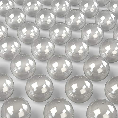 Vending Machine 100pcs Empty Round Clear Capsules 2 50mm - Bulk Capsule for Toy Gumball Machines Small Containers Surprise for Kids Party Favor Prize