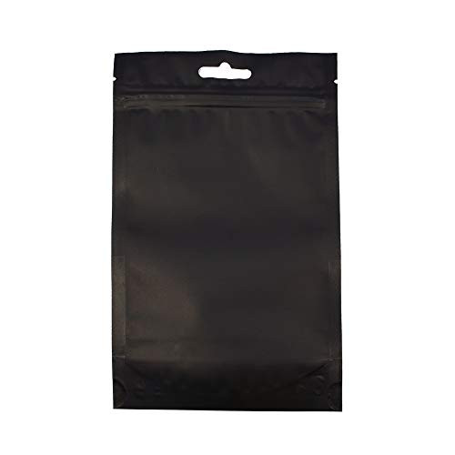 100-Pack of Zip Lock Stand Up Bags (Black, 5" x 8" (12.7 cm x 20.3 cm))